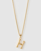Colar Pingente Letra Luxe Grande - Ouro 18K | SILLENE - H