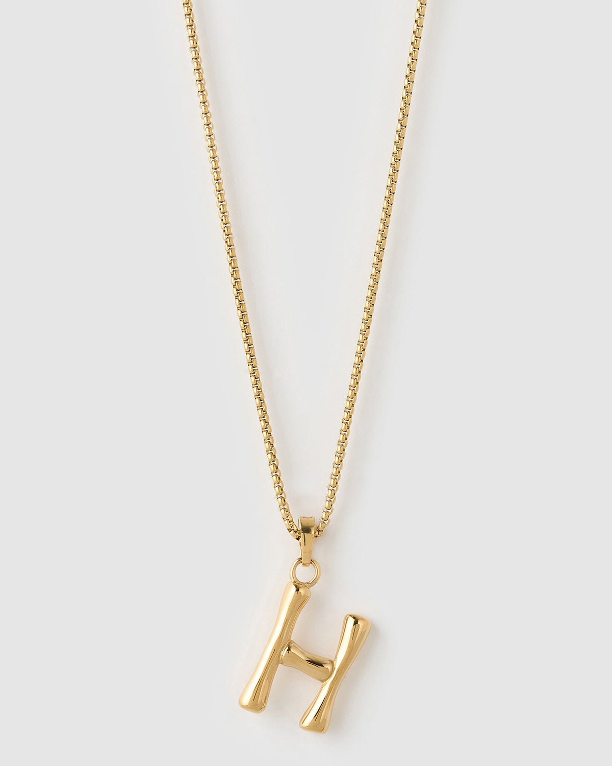 Colar Pingente Letra Luxe Grande - Ouro 18K | SILLENE - H