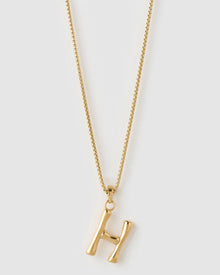 Colar Pingente Letra Luxe Grande - Ouro 18K | SILLENE - H
