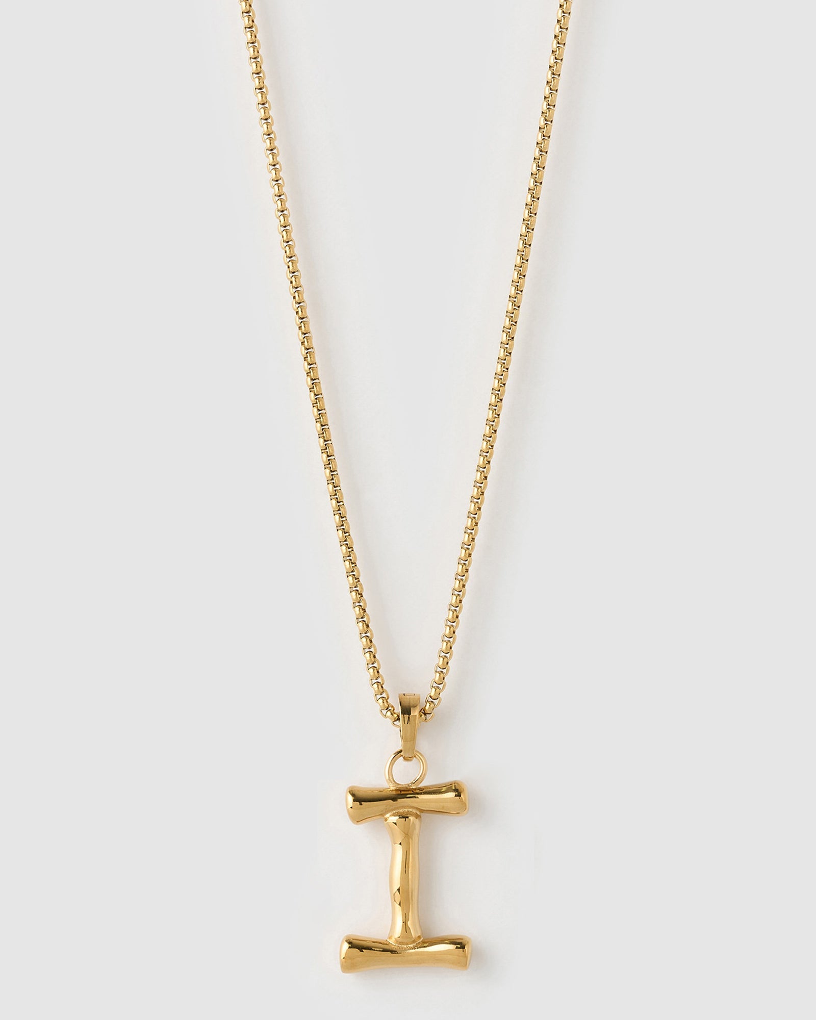 Colar Pingente Letra Luxe Grande - Ouro 18K | SILLENE - I