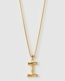 Colar Pingente Letra Luxe Grande - Ouro 18K | SILLENE - I