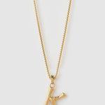 Colar Pingente Letra Luxe Grande - Ouro 18K | SILLENE - K