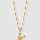 Colar Pingente Letra Luxe Grande - Ouro 18K | SILLENE - K