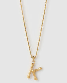 Colar Pingente Letra Luxe Grande - Ouro 18K | SILLENE - K