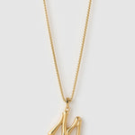 Colar Pingente Letra Luxe Grande - Ouro 18K | SILLENE - M