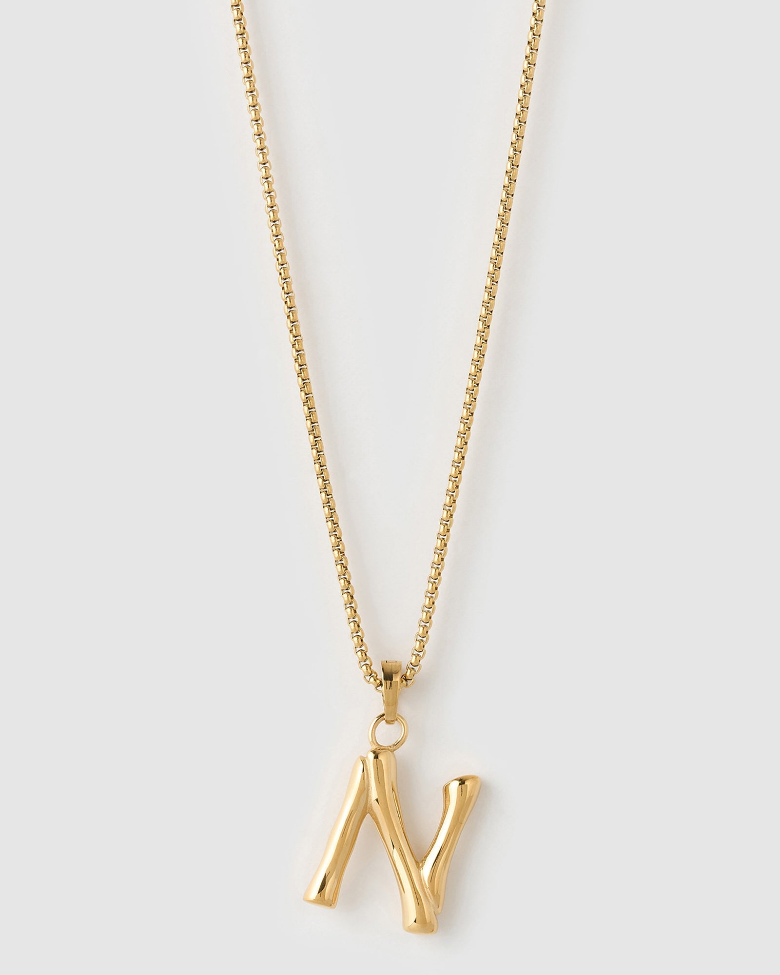Colar Pingente Letra Luxe Grande - Ouro 18K | SILLENE - N