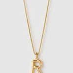 Colar Pingente Letra Luxe Grande - Ouro 18K | SILLENE - R