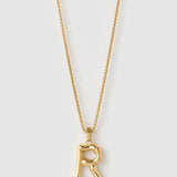 Colar Pingente Letra Luxe Grande - Ouro 18K | SILLENE - R