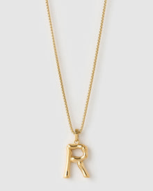 Colar Pingente Letra Luxe Grande - Ouro 18K | SILLENE - R