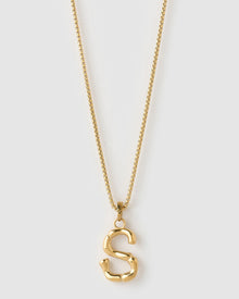 Colar Pingente Letra Luxe Grande - Ouro 18K | SILLENE - S