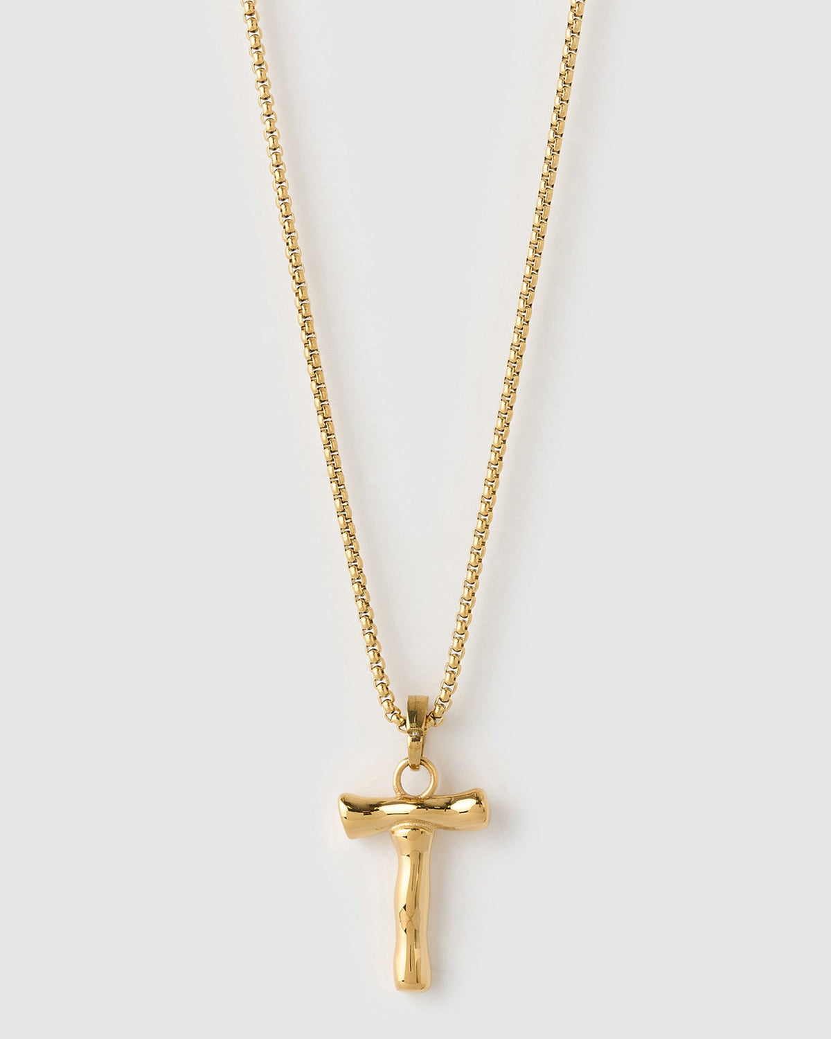 Colar Pingente Letra Luxe Grande - Ouro 18K | SILLENE - T