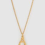 Colar Pingente Letra Luxe Pequeno - Ouro 18K | SILLENE - A