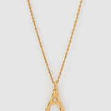Colar Pingente Letra Luxe Pequeno - Ouro 18K | SILLENE - A