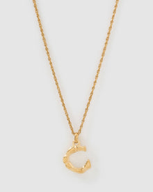 Colar Pingente Letra Luxe Pequeno - Ouro 18K | SILLENE - C
