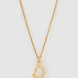 Colar Pingente Letra Luxe Pequeno - Ouro 18K | SILLENE - D