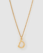 Colar Pingente Letra Luxe Pequeno - Ouro 18K | SILLENE - D