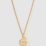 Colar Pingente Letra Luxe Pequeno - Ouro 18K | SILLENE - G