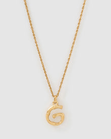 Colar Pingente Letra Luxe Pequeno - Ouro 18K | SILLENE - G