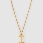 Colar Pingente Letra Luxe Pequeno - Ouro 18K | SILLENE - I