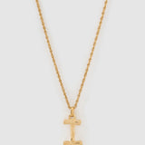 Colar Pingente Letra Luxe Pequeno - Ouro 18K | SILLENE - I