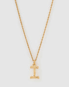 Colar Pingente Letra Luxe Pequeno - Ouro 18K | SILLENE - I