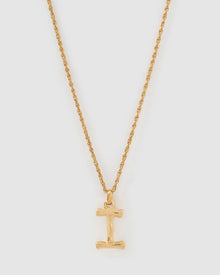 Colar Pingente Letra Luxe Pequeno - Ouro 18K | SILLENE - I