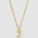 Colar Pingente Letra Luxe Pequeno - Ouro 18K | SILLENE - J