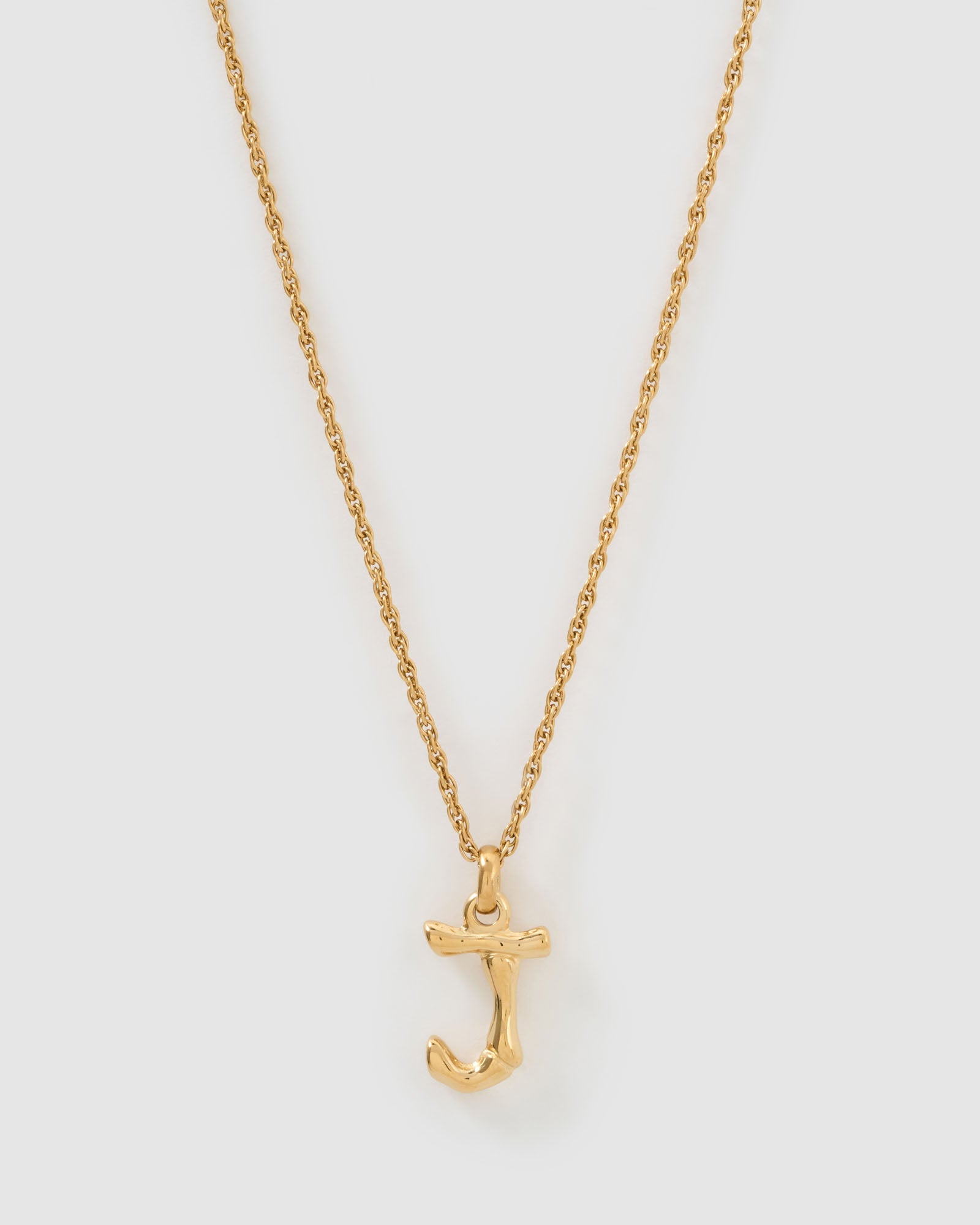 Colar Pingente Letra Luxe Pequeno - Ouro 18K | SILLENE - J