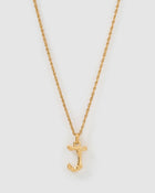 Colar Pingente Letra Luxe Pequeno - Ouro 18K | SILLENE - J