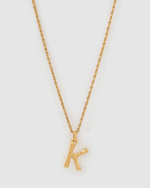 Colar Pingente Letra Luxe Pequeno - Ouro 18K | SILLENE - K