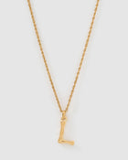 Colar Pingente Letra Luxe Pequeno - Ouro 18K | SILLENE - L