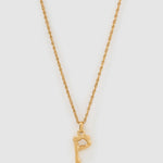 Colar Pingente Letra Luxe Pequeno - Ouro 18K | SILLENE - P
