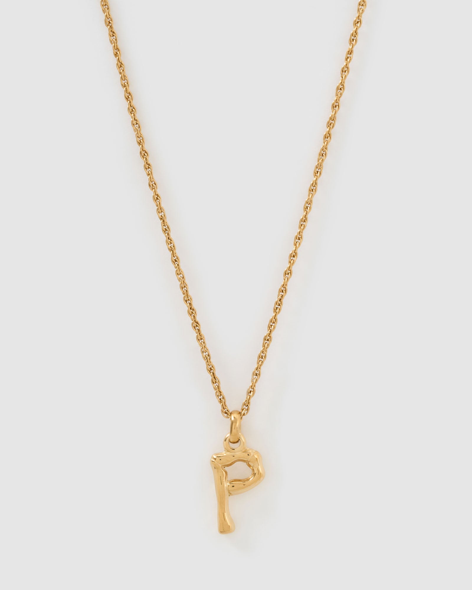 Colar Pingente Letra Luxe Pequeno - Ouro 18K | SILLENE - P