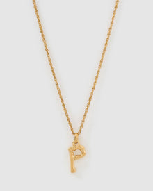 Colar Pingente Letra Luxe Pequeno - Ouro 18K | SILLENE - P