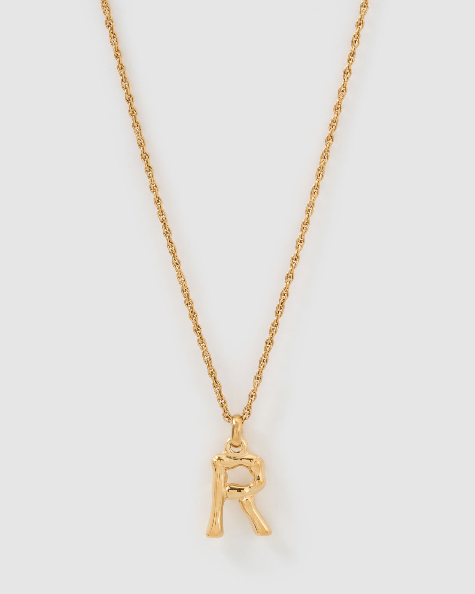 Colar Pingente Letra Luxe Pequeno - Ouro 18K | SILLENE - R