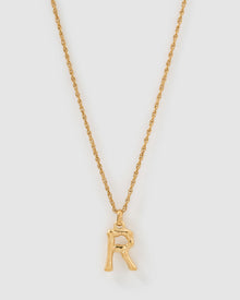 Colar Pingente Letra Luxe Pequeno - Ouro 18K | SILLENE - R