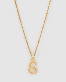 Colar Pingente Letra Luxe Pequeno - Ouro 18K | SILLENE - S