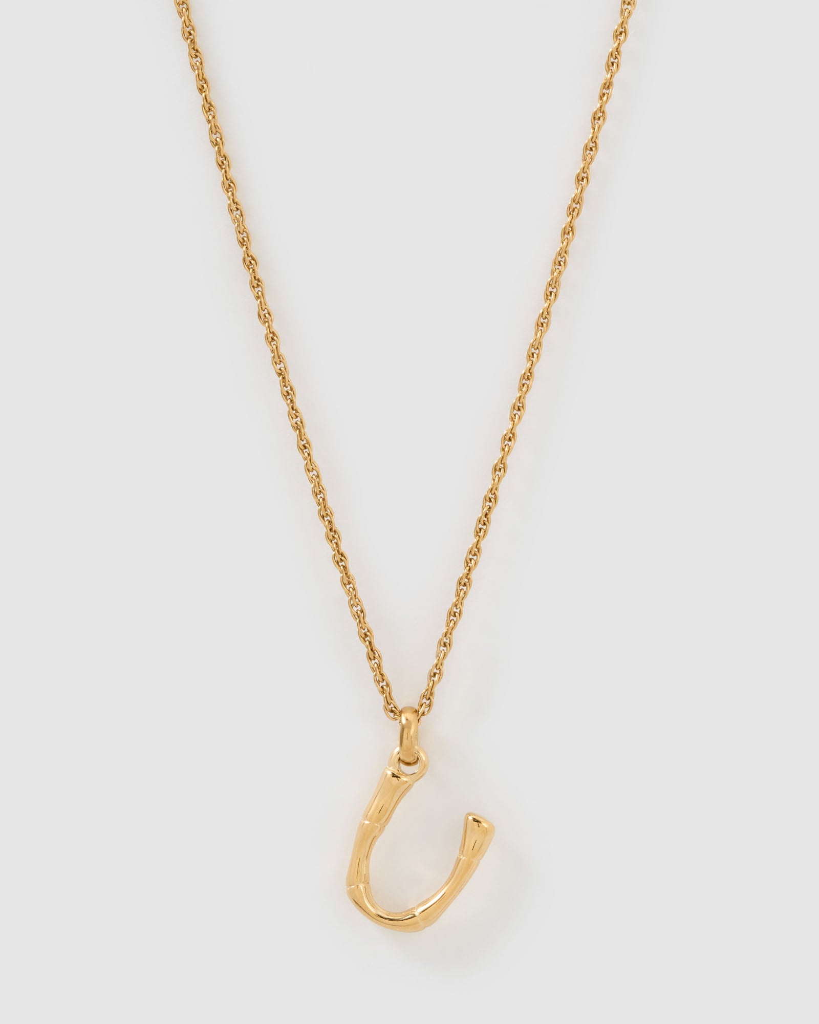 Colar Pingente Letra Luxe Pequeno - Ouro 18K | SILLENE - U