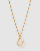 Colar Pingente Letra Luxe Pequeno - Ouro 18K | SILLENE - U