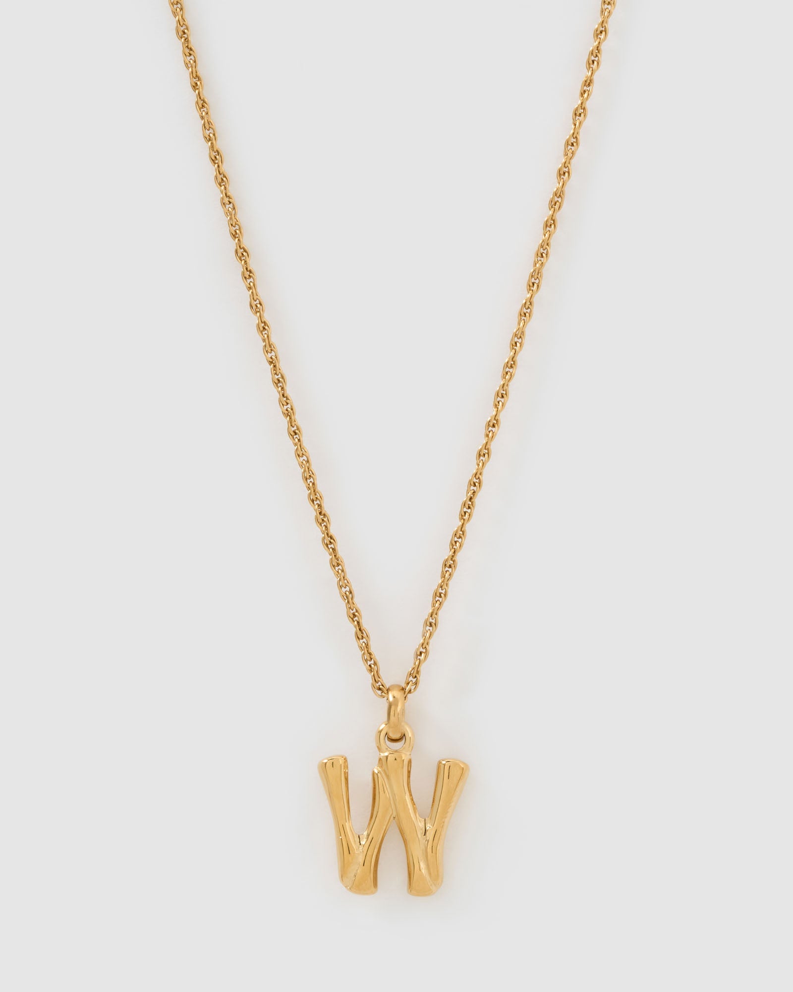 Colar Pingente Letra Luxe Pequeno - Ouro 18K | SILLENE - W