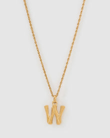 Colar Pingente Letra Luxe Pequeno - Ouro 18K | SILLENE - W