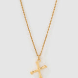 Colar Pingente Letra Luxe Pequeno - Ouro 18K | SILLENE - X