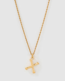 Colar Pingente Letra Luxe Pequeno - Ouro 18K | SILLENE - X