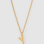 Colar Pingente Letra Luxe Pequeno - Ouro 18K | SILLENE - Y