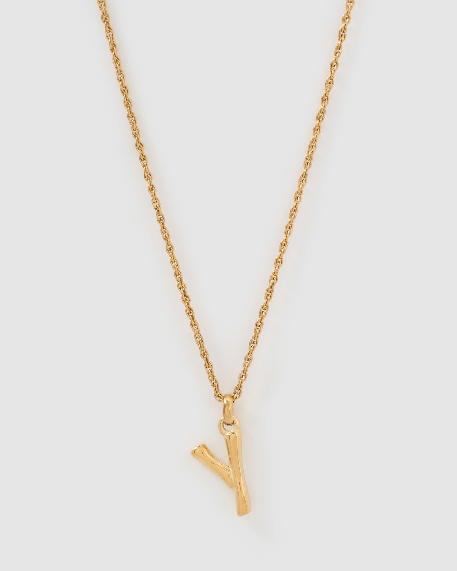 Colar Pingente Letra Luxe Pequeno - Ouro 18K | SILLENE - Y