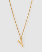 Colar Pingente Letra Luxe Pequeno - Ouro 18K | SILLENE - Y