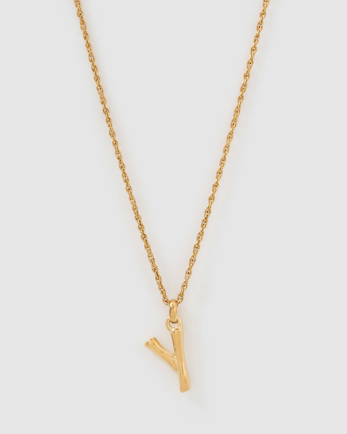 Colar Pingente Letra Luxe Pequeno - Ouro 18K | SILLENE - Y