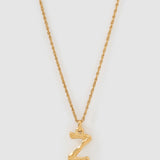 Colar Pingente Letra Luxe Pequeno - Ouro 18K | SILLENE - Z