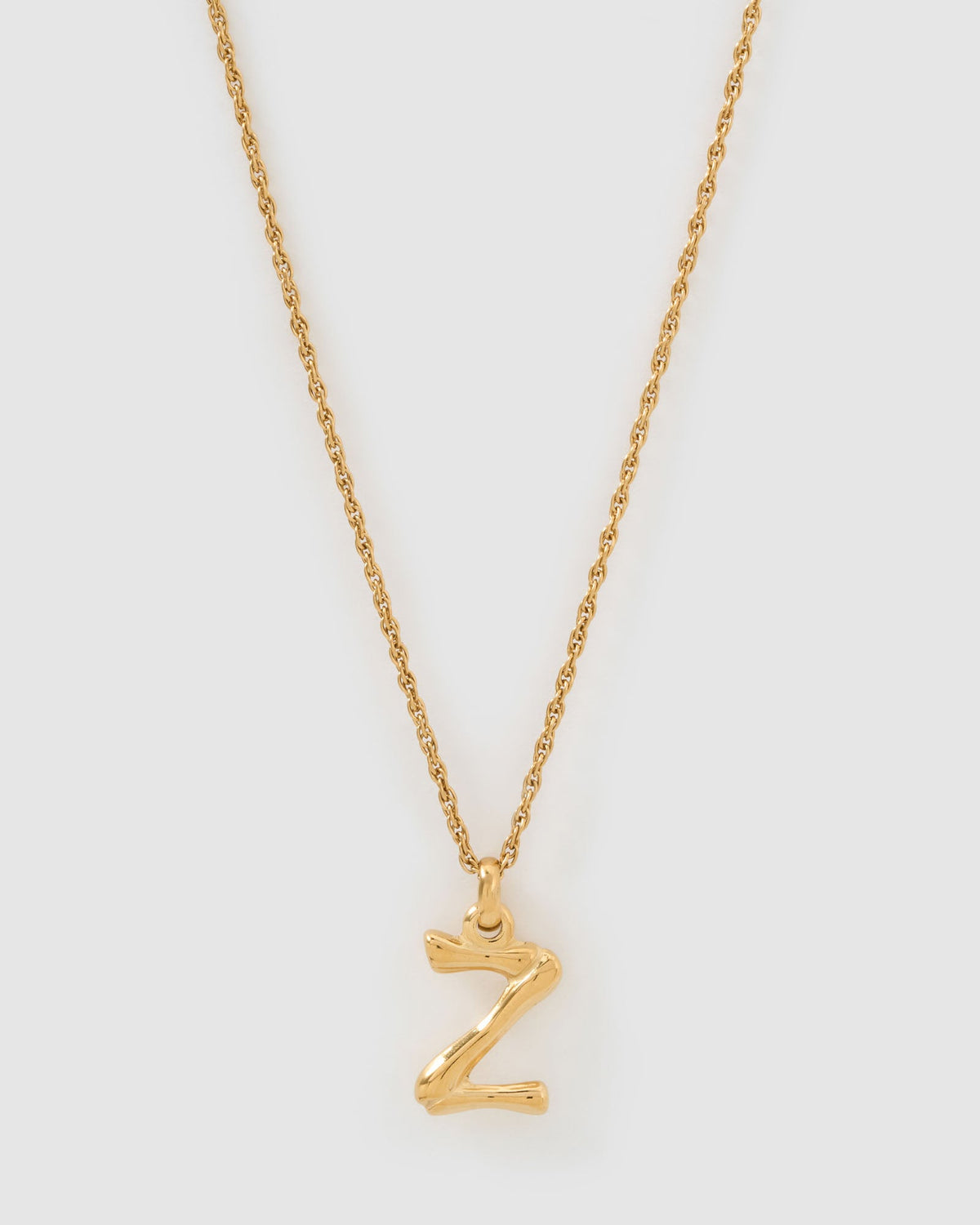 Colar Pingente Letra Luxe Pequeno - Ouro 18K | SILLENE - Z