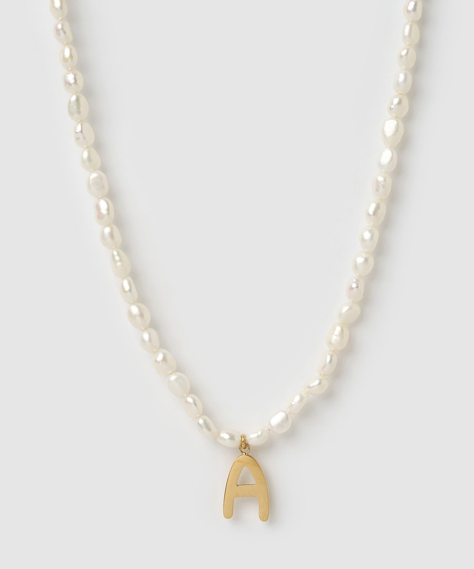Colar Pingente Letra Pérola - Ouro 18K | SILLENE - A